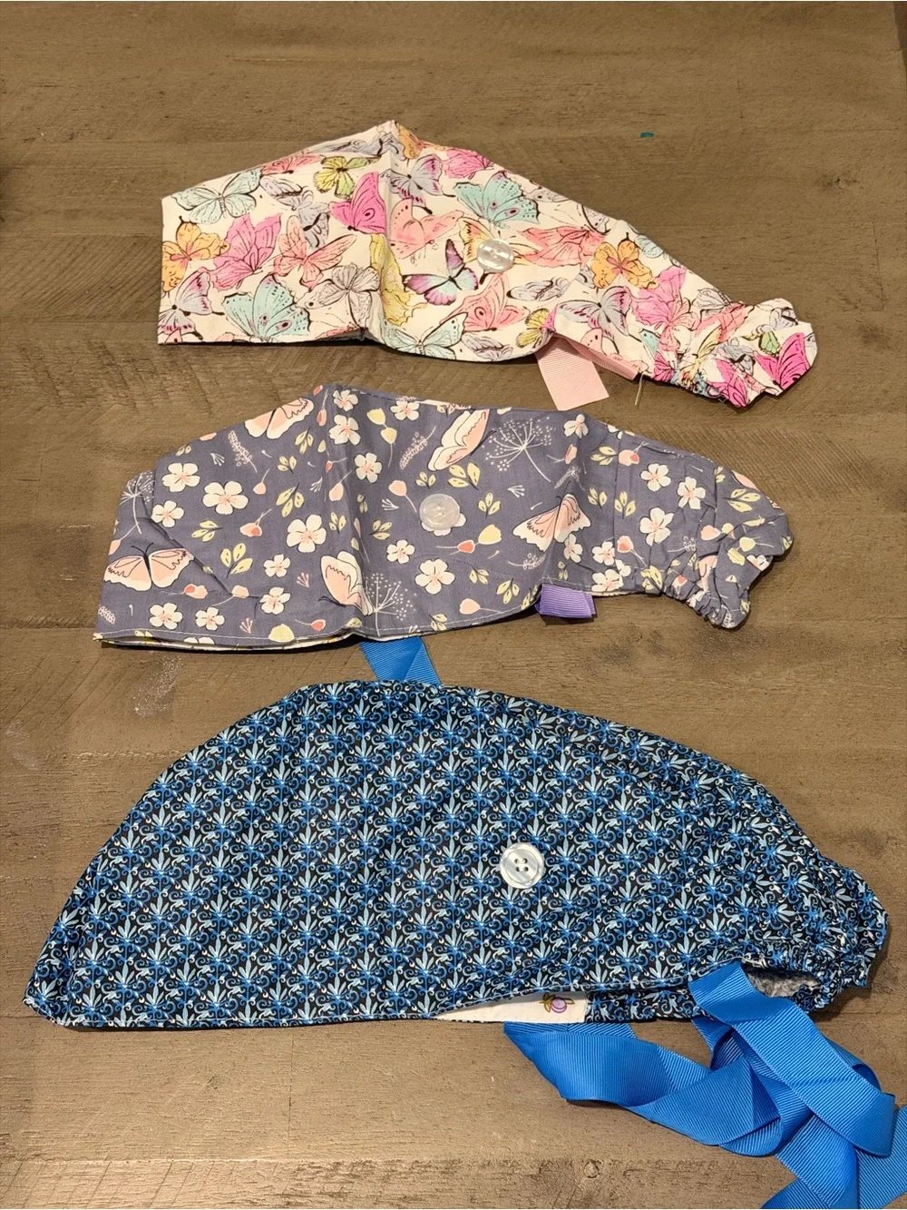Scrub Cap Trio w/ ponytail pouch